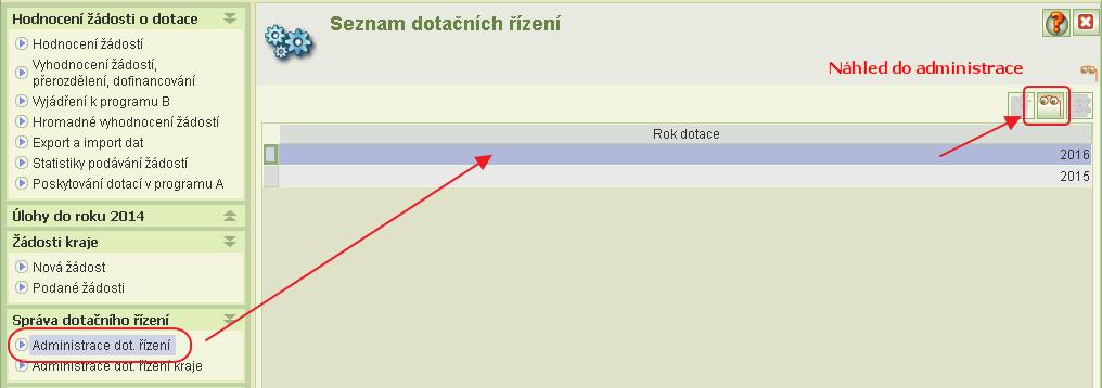 formulář pro vyplnění nové žádosti o dotaci anebo pro editaci rozepsané, ještě nepodané žádosti. Rozepsanou žádost lze kdykoli tl.