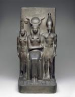 Triády: panovník, bohyně Hathora Paní Sykomory a