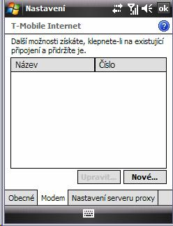 T-Mobile Internet Vyberte záložku Modem,
