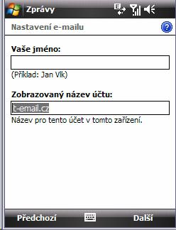 Vyberte v následujícím okně položku Email Setup.