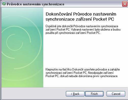 Pro dokončení nastavení