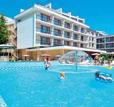 BULHARSKO Hotel s úžasnou polohou přímo na krásné písčité pláži a v centrální části letoviska plného zábavy a atrakcí, příjemnou rodinnou atmosférou, kvalitními službami,
