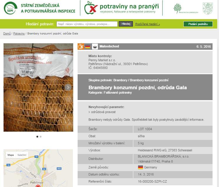 Obrázek 7: Potraviny na pranýři Zdroj: www.potravinynapranyri.cz Foodnet Foodnet jsou stránky Potravinářské komory České republiky, kde jsou zveřejňovány informace z oblasti potravin.