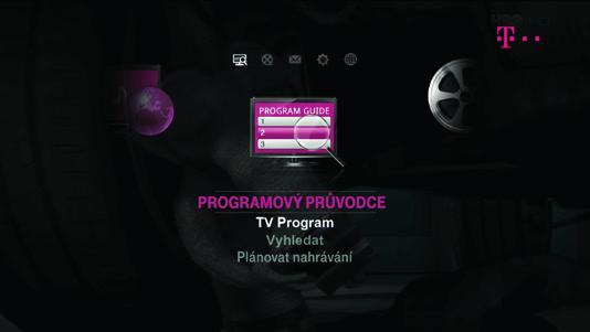 PROGRAMOVÝ PRŮVODCE PROGRAMOVÝ PRŮVODCE TV PROGRAM Elektronický programový průvodce zobrazuje informace o vysílání pro jednotlivé TV stanice dle data a času.