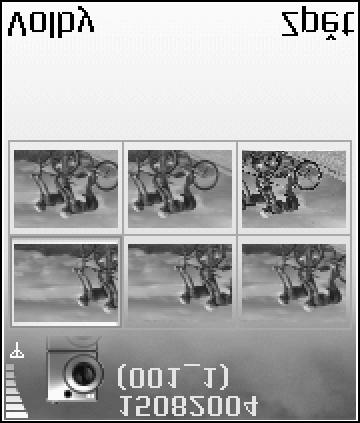 Foto-Video a Galerie Fotografování snímkù v sekvenci Zvolte Volby > Re¾im sekvence pro nastavení pøístroje, aby vyfotografoval ¹est snímkù v sekvenci.