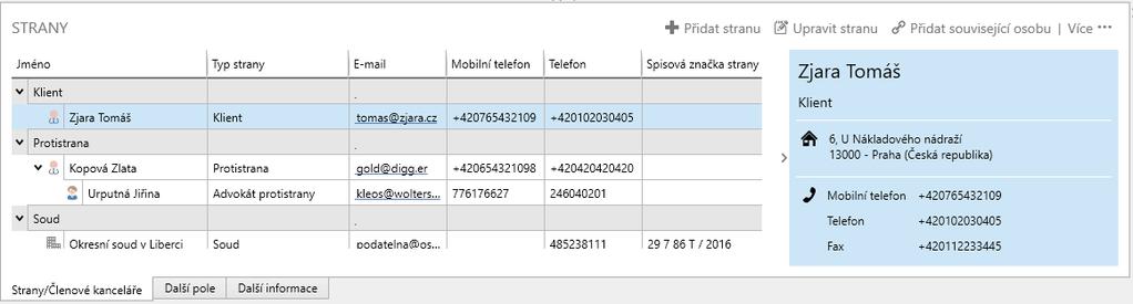 Ovládací menu je v pravé hrní části a funkce tlačítek jsu shdné, jak v menu kauz z předešlé kapitly. (Více infrmací v menu Kauz na straně 10).