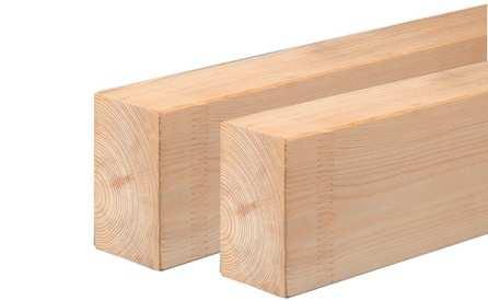 Lepený masiv-nosníky (sloupky, pruty) Konstrukční masiv KVH (cinkované) standardní délky jsou 5,0