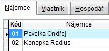 EVIDENCE SUBJEKTŮ Program užívá hierarchii subjektů ve čtyřech úrovních správce, hospodář domu, vlastník bytu a nájemce bytu.