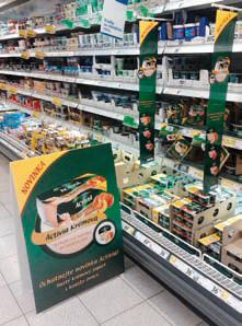 Typ nosiče: shelf stopper Realizace: POS Media CR Zadavatel: Nestlé Česko Typ nosiče: shelf stopper, podlahová grafika, paletový