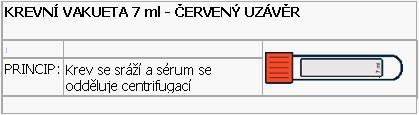 Odběrová stříkačka je bez    Objem: 7,5