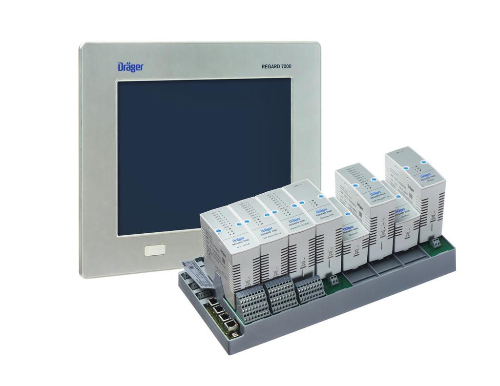 Dräger REGARD 7000 Kontrolní a řídící systém Dräger REGARD 7000 je modulární, vysoce rozšiřitelný analytický systém pro sledování koncentrace plynů a par.