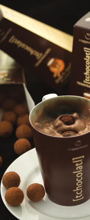 PRaLiNKOVé NÁPOJE 98 Kč Výhradní používání čokolády Cru de Cao je zárukou toho, že originální nápojové pralinky [tchocolatl] splňují nejvyšší požadavky ohledně kvality, autentičnosti a čistoty.