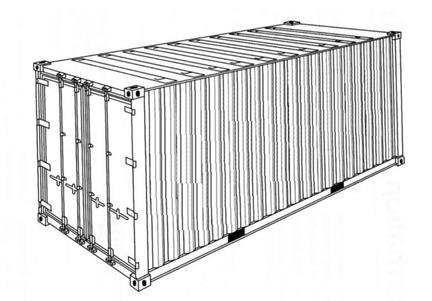 Tabulka 1: Technické parametry 20 a 40 kontejneru pro všeobecné použití Technické parametry 20 kontejner 40 kontejner Vnější rozměry 20 8 8 40 8 8 Vnitřní rozměry (mm) 5890 2350 2390 12030 2350 2390