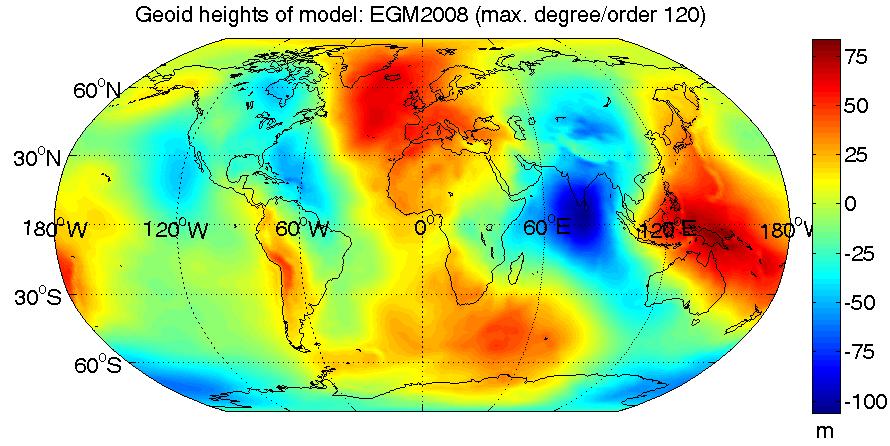 Přibližný tvar Země geoid Tíhový potenciál Země W = V + Z V gravitační