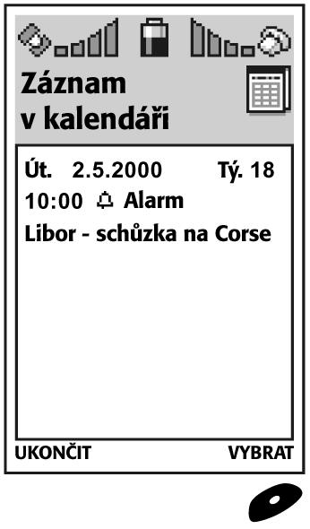 Chcete-li b t upomínán opakovanû v nastavené dny, vyberte je tlaãítkem n a stisknûte - ZMĚNIT. Po skonãení úprav stisknûte tlaãítko. HOTOVO.