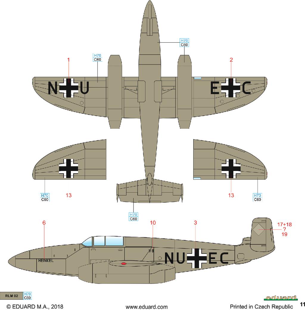 He 280 V8, NU+E, červenec 1943 Osmý prototyp Heinkelu He 280 byl poprvé zalétán 19. července 1943 s motory Jumo 004.