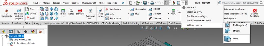 SolidWorks Všechny ikony podporují