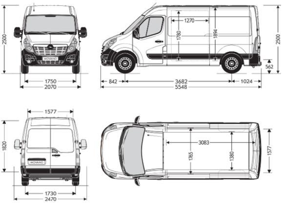 Rozměry BUS