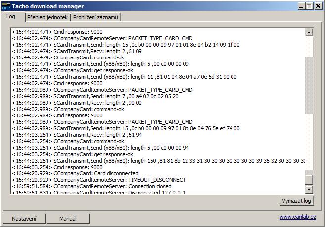EFD Oznamuje počátek stahování bloku dat Events and faults u tachografového souboru. DSD Oznamuje počátek stahování bloku dat Detailed speed u tachografového souboru.