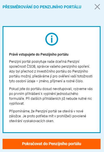 V případě, že portfolio nemáte, můžete se registrovat proklikem, který Vás přesměruje na registrační stránku Patria finance.