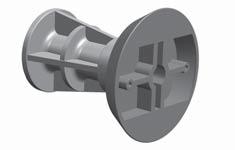 Přídržná deska chrání šroubový kanál prvku Düko. Může být odstraněna nebo zanechána v betonu (Ochranná membrána - lze propíchnout).