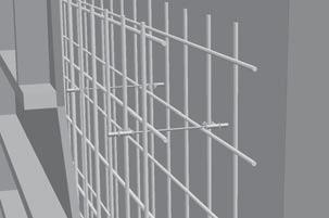 Distanční podložky Distanz-4 Distanční podložka z betonářské oceli na jejíchž koncích jsou vlisovány plastové distanční prvky. Vhodné pro ocel do Ø 12 mm.