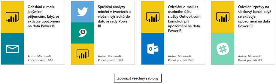 MS Flow Ukázka některých šablon, které jsou k