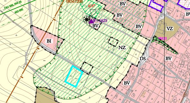 Dle současně platné územně plánovací dokumentace jsou pozemky parc. č. 1688/28 a parc. č. 1688/29 situovány mimo zastavěné území obce i mimo vymezenou zastavitelnou plochu.
