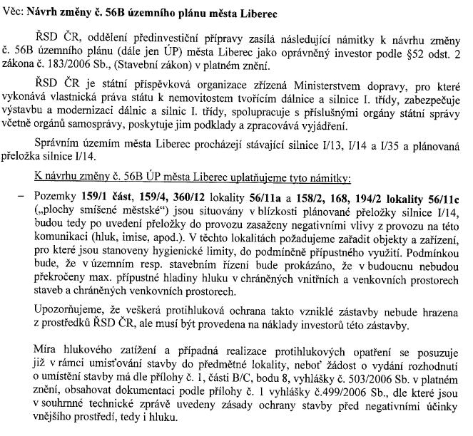 19 15. Rozhodnutí o námitkách a jejich odůvodnění V rámci procesu pořízení 56B.