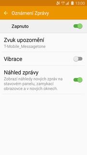 14 z 37 Nastavení tónů Zvolíte možnost Zvuky a