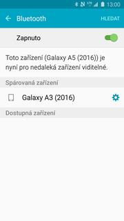 33 z 37 Bluetooth - párování přístrojů Bluetooth. Telefon začne automaticky vyhledávat okolní zařízení.