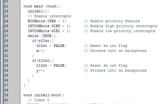 Example: 1x interrupt, 2 interrupt sources