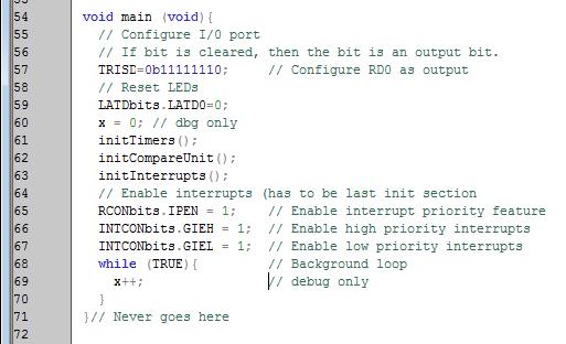 Example: Compare Unit PWM generation