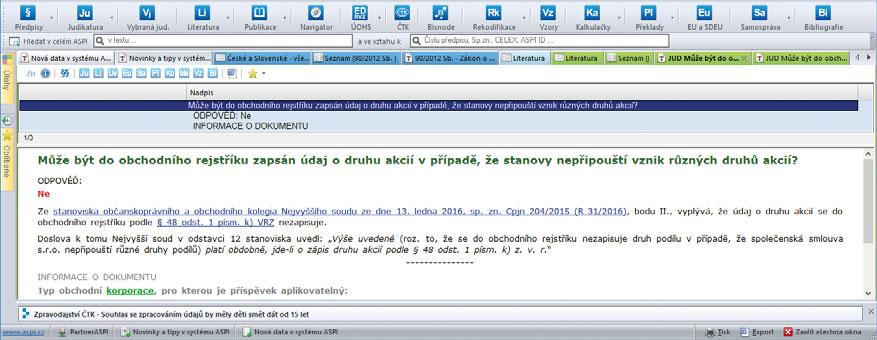 dalšími příspěvky Průběžně aktualizováno a doplňováno na základě nové judikatury k ZOK Jasné a srozumitelné odpovědi Praktická