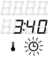 Nabídku otevřete stisknutím tlačítka MENU Teplota v saunovací místnosti Displej ukazuje nastavení teploty v