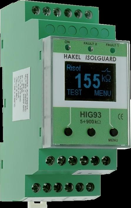 Těžký průmysl Hlídač izolačního stavu ISOLGUARD HIG93/CL400 Hlídač izolačního stavu z produkce firmy HAKEL řady ISOLGUARD, HIG93/CL400 je určen k monitorování izolačního stavu jednofázových i