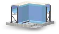 Bazén Bluespring je možno instalovat jako zapuštěný, částečně zapuštěný ve