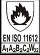 ČSN EN ISO 11612:2015 (EN ISO 11612:2015) - Ochranné oděvy Oděvy na ochranu proti teplu a plameni Úroveň ochrany-dosažená účinnost ochranného prostředku Omezené šíření plamene s vložkou, bez vložky: