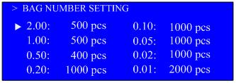 2) Press or to select the desired denomination. 2) Press SET to confirm the selection. 3) Enter the preset number by numeric keys and press SET to confirm it.