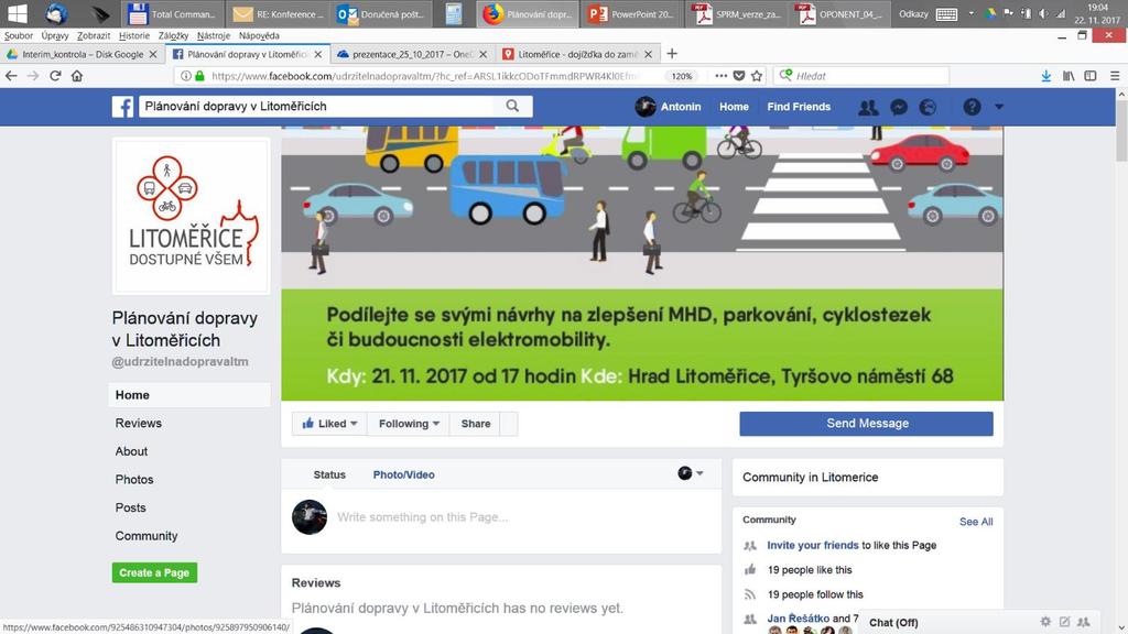 FB profil - vyhodnocování projektů z hlediska dopadu na udržitelný rozvoj - SEE - cílí zejména na mladou