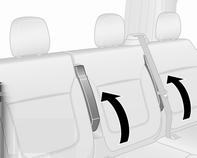 Zadní sedadla 9 Varování Při nastavování nebo sklápění zadních sedadel nebo opěradel držte ruce a nohy mimo oblast pohybu.