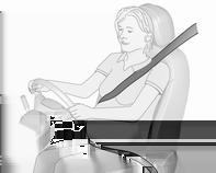 Používání bezpečnostního pásu během těhotenství 9 Varování Aby se zabránilo tlaku vyvíjenému na břicho, musí být pánevní pás umístěný přes pánev.