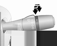 7 : vypnuto AUTO nebo K : intervalové stírání nebo automatické stírání u modelu s dešťovým snímačem 1 : pomalé stírání 2 : rychlé stírání Nepoužívejte v případě, že je čelní okno namrzlé.