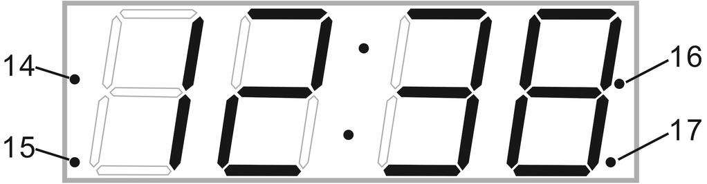 HU ELLENŐRZÉSEK ELHELYEZÉSE 1) 2) 3) 4) 5) 6) 7) BE/KIKAPCSOLÓ KIJELZŐ HANGERŐ / AL1 HANGERŐ / AL2 FM ANTENNA HANGOLÁS / ÓRA HANGOLÁS / PERC 8) 9) 10) 11) 12) 13) ALVÁS BEÁLLÍTÁS SZUNDI SÁV MEM