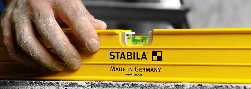 Měřicí přístroje STABILA profesionální nářadí pro řemeslníky již 125 let Kvalita měření rozhoduje o kvalitě práce.