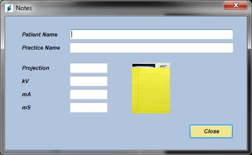 3. Chcete-li zobrazit informace o snímku, klikněte na tlačítko žlutého poznámkového bloku. Zobrazí se okno Notes (Poznámky).