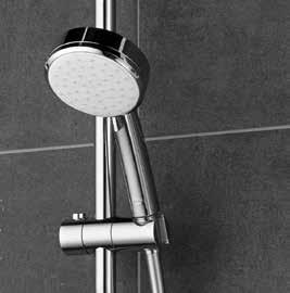 Sprchovou hlavici spolu s ramenem lze natočit tak, aby byl jejich úhel skutečně dokonalý v každém prostoru.