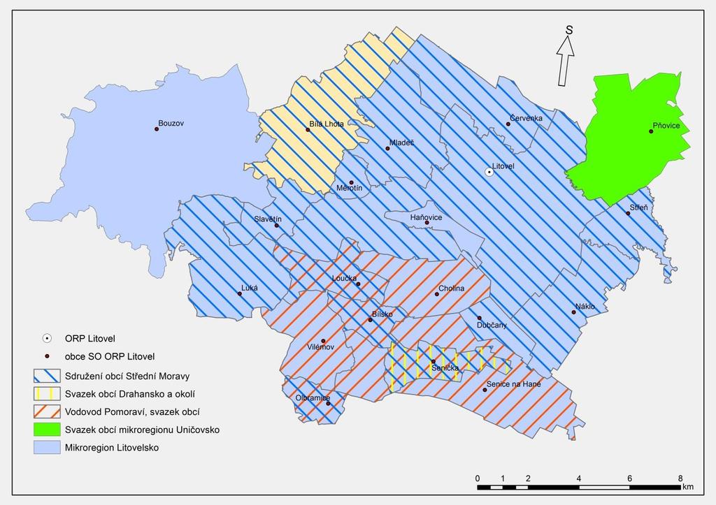 2 Souhrnná zpráva za všechny DSO v území Ve správním obvodu ORP Litovel působí pět dobrovolné svazky obcí (Mikroregion Litovelsko, Sdružení obcí střední Moravy, Svazek obcí mikroregionu