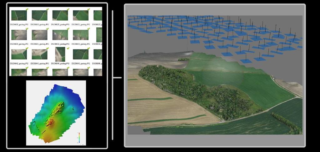 platformy namísto záznamů z GPS fotoaparátu. Tento postup lze použít i pro zvýšení přesnosti letů minulých za předpokladu, že je k dispozici zmíněný záznam z GPS měření autopilota.