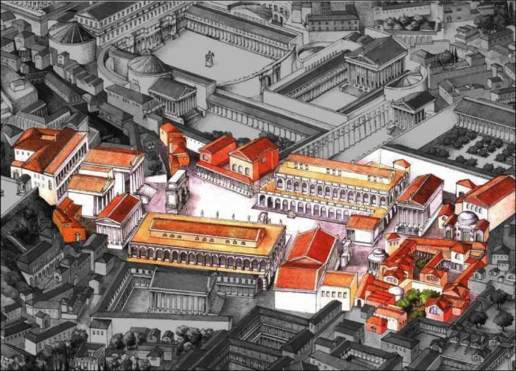 FORUM ROMANUM ústřední místo římské republiky hlavní centrum moci / byly zde nejdůležitější budovy v